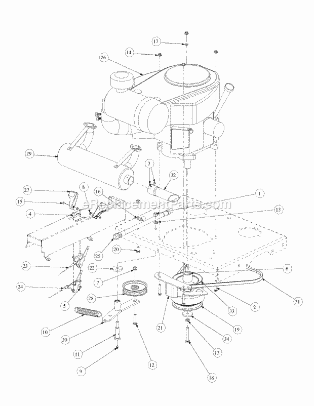Kawasaki Engine Assembly Diagram and Parts List for M60-KW 53BH5D8X750 Cub Cadet Sprayer